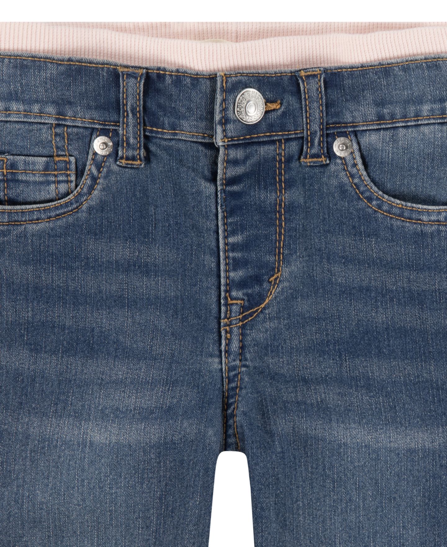 Джинсы Levi's Brandi Slim-Leg Jeans для девочек-малышей, цвет: Тёмный синий — фото 7