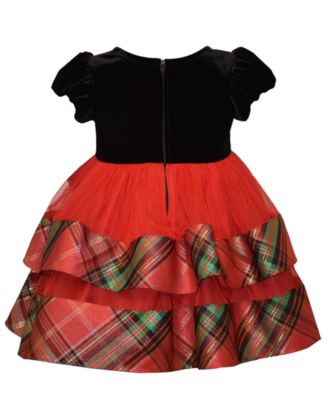 Baby Girls Tiered Plaid Dress