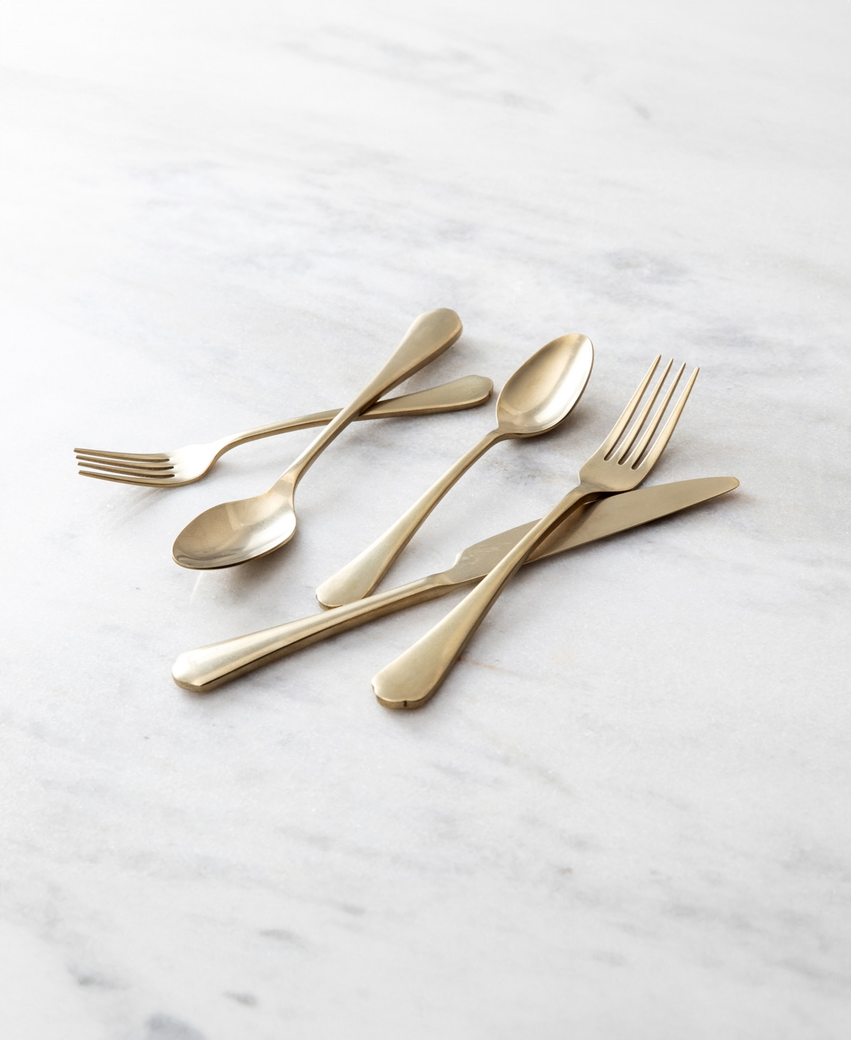 Fortessa Ellsie Antiqued Champagne 20-Piece Flatware Set, Service for 4