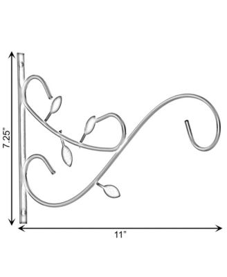 Decorative Metal Wall Mounted Hook for Hanging Plants, Bracket Hanger Flower Pot Holder, 2 Pack