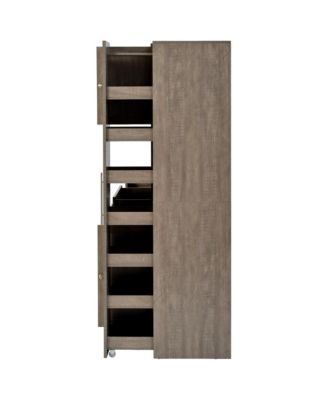 Buffet with Hutch, Kitchen Pantry Storage Cabinet - Brown