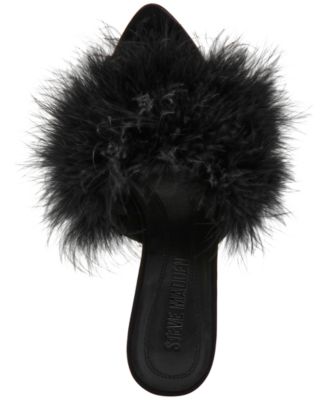 Women's Ashbey Feather Stiletto Dress Mules