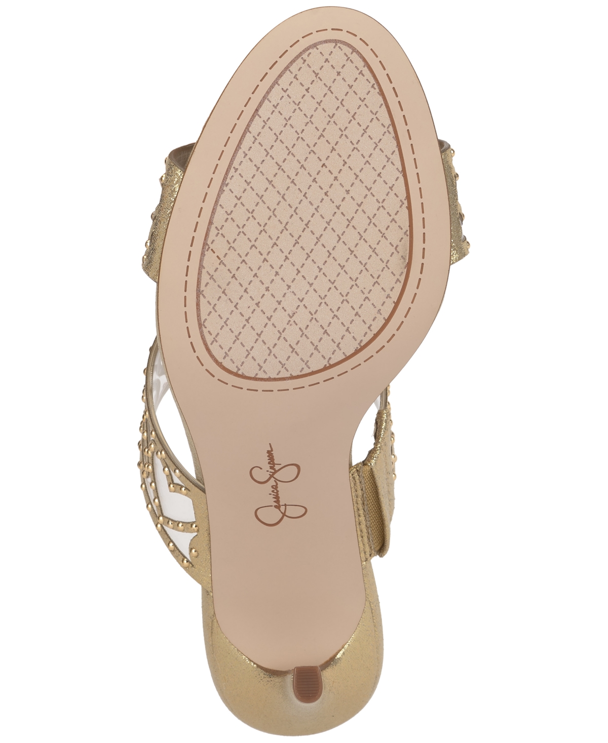Jessica Simpson Women's Jovara Double Heart Band Stiletto Dress Sandals In Gold