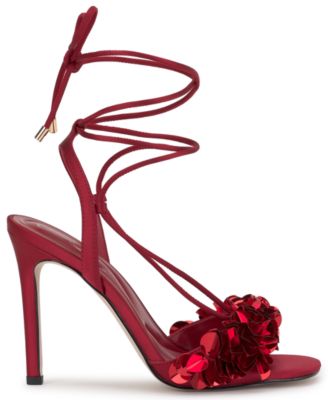 Women's Oveny Sequin Ankle Wrap Dress Sandals