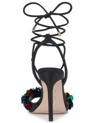 Women's Oveny Sequin Ankle Wrap Dress Sandals