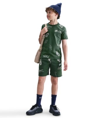 Nike - Big Kids Sportswear Printed Cotton T-Shirt