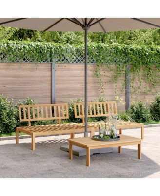 Pallet Middle Sofa Natural Wood Solid acacia wood 47.2 x 31.5 in