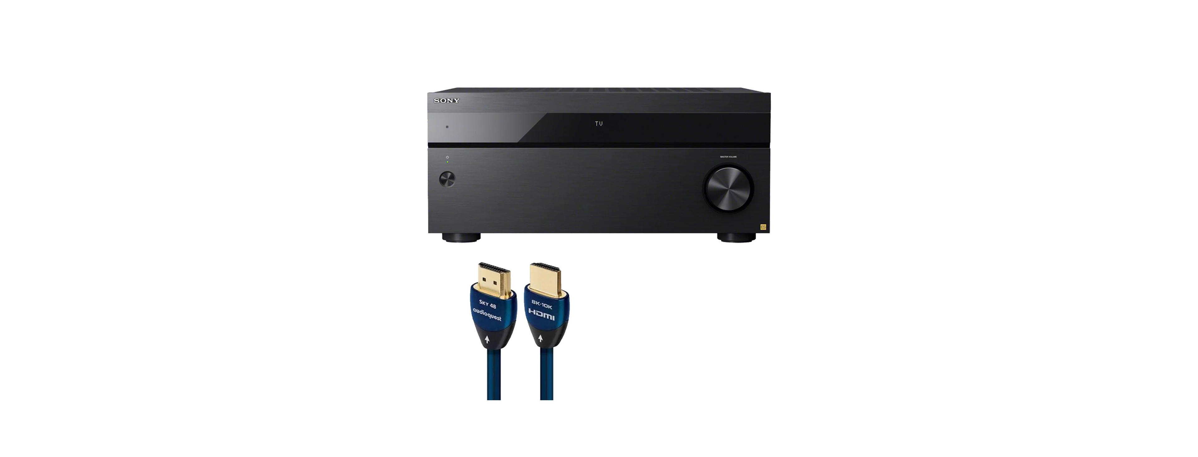 Sony Str-AZ7000ES 13.2 Channel 8K Av Receiver with AudioQuest Sky 3m Hdmi Cable