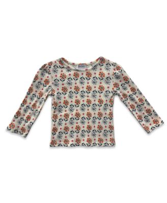 Girls' 2T-6X Floral Top, Bow Beret and Floral Border Ribbed Jumper, 3-Piece Set