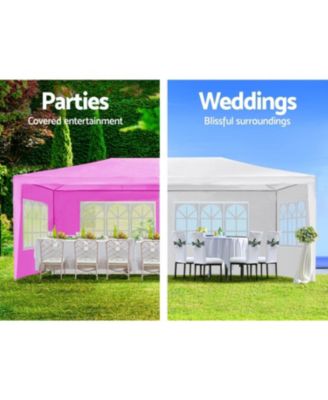 10x30' Wedding Party Canopy Tent Gazebo w/ 8 Sidewalls - Pink