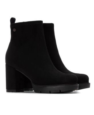 Women's Suede Heeled Dress Booties By XTI