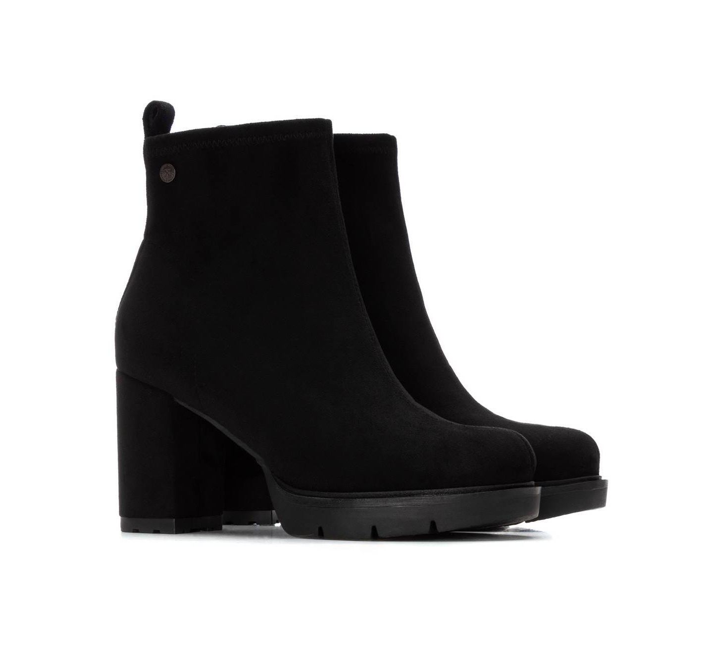 Женские ботинки XTI Suede Heeled Dress Booties, цвет: Чёрный — фото 5