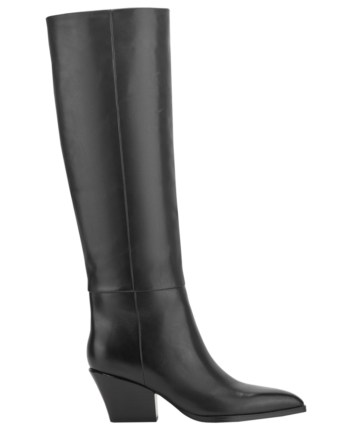 Женские ботинки Marc Fisher LTD Tarrie Tall Block Heel Dress Boots, Regular & Wide Calf, цвет: Чёрный кожаный — фото 2