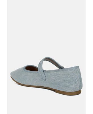 Womens Iker Classic Denim Pin Buckle s Ballerinas