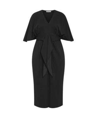 Plus Size Briella Tie Front Midi Dress