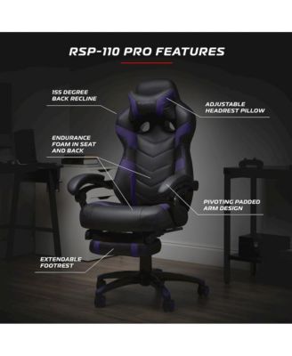 Gaming Chairs For Adults With Headrest Pillow - Purple