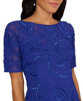 Petite Soutache Boat Neck Column Dress