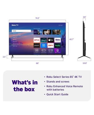 85" Class Select Series LED 4K HDR Smart Roku TV - 85R4C5