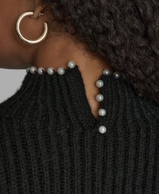 Women's Long Sleeve Mock Neck Sweater