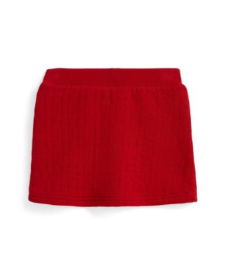 Girls' 2T-6X Quilted Cable-Motif Skirt