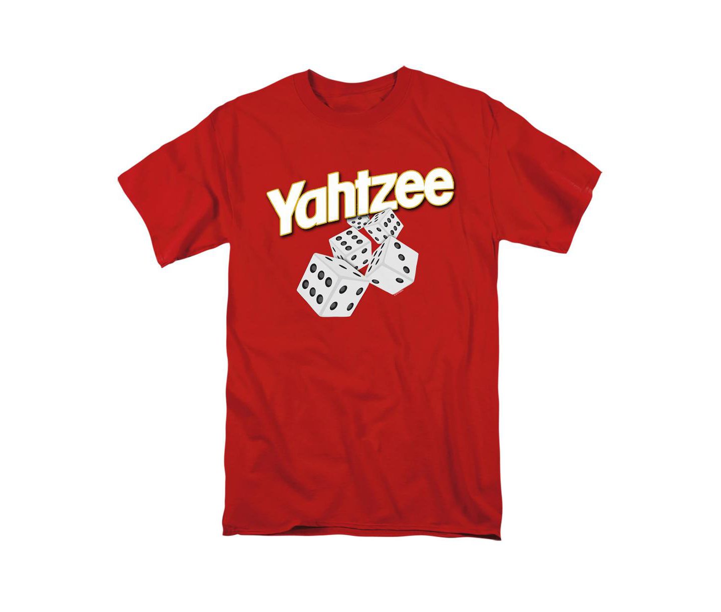 Мужская футболка Hasbro+ Yahtzee Logo with Rolling Dice, цвет: Красный — фото 1