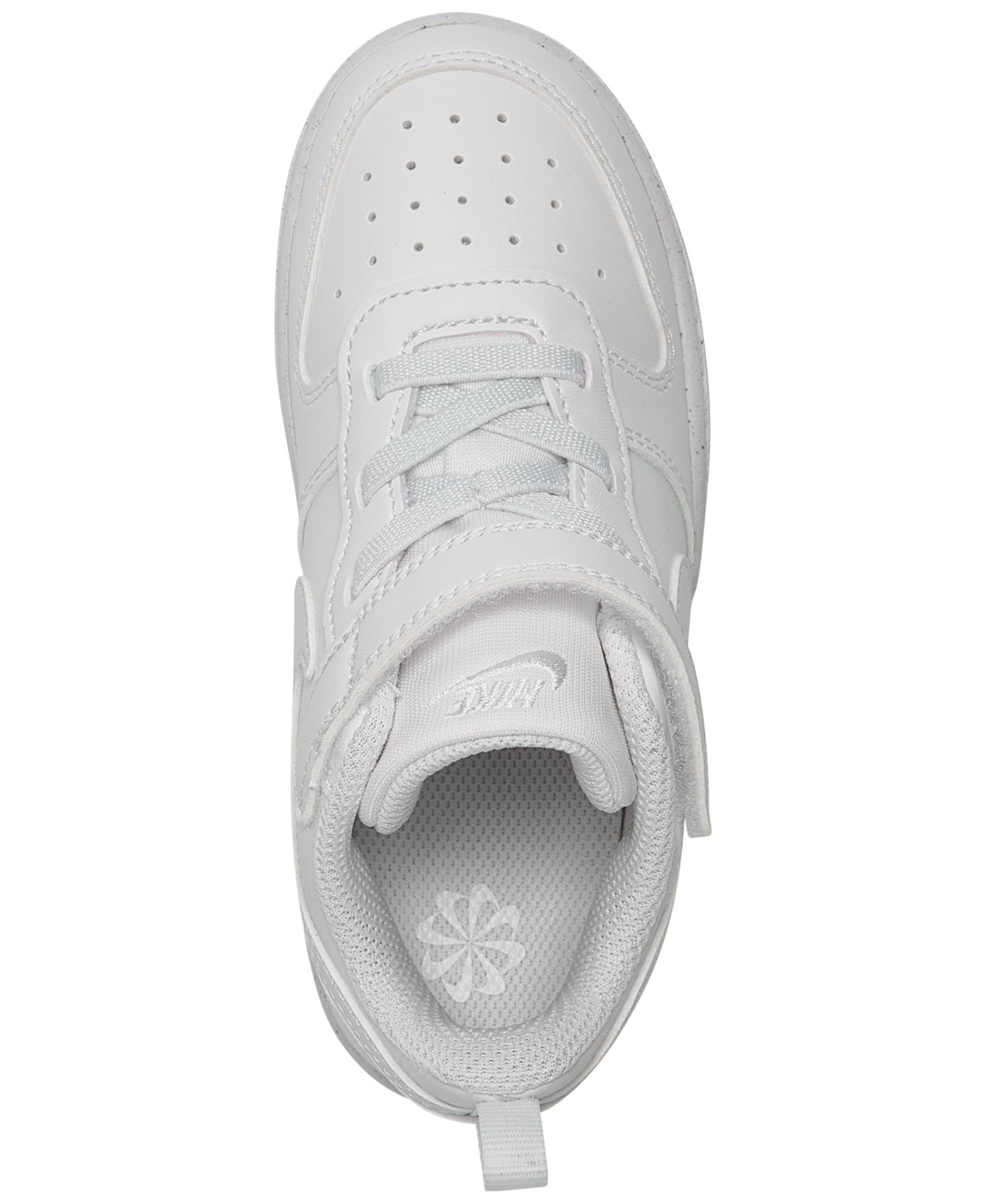 Детские кроссовки Nike Court Borough Low Recraft с регулируемым ремешком для малышей, цвет: Белый — фото 5