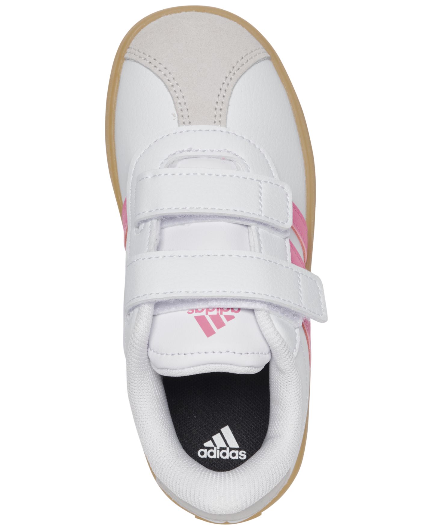 Детские кроссовки adidas VL Court 3.0 для девочек, Finish Line, цвет: Белый / Розовый — фото 5