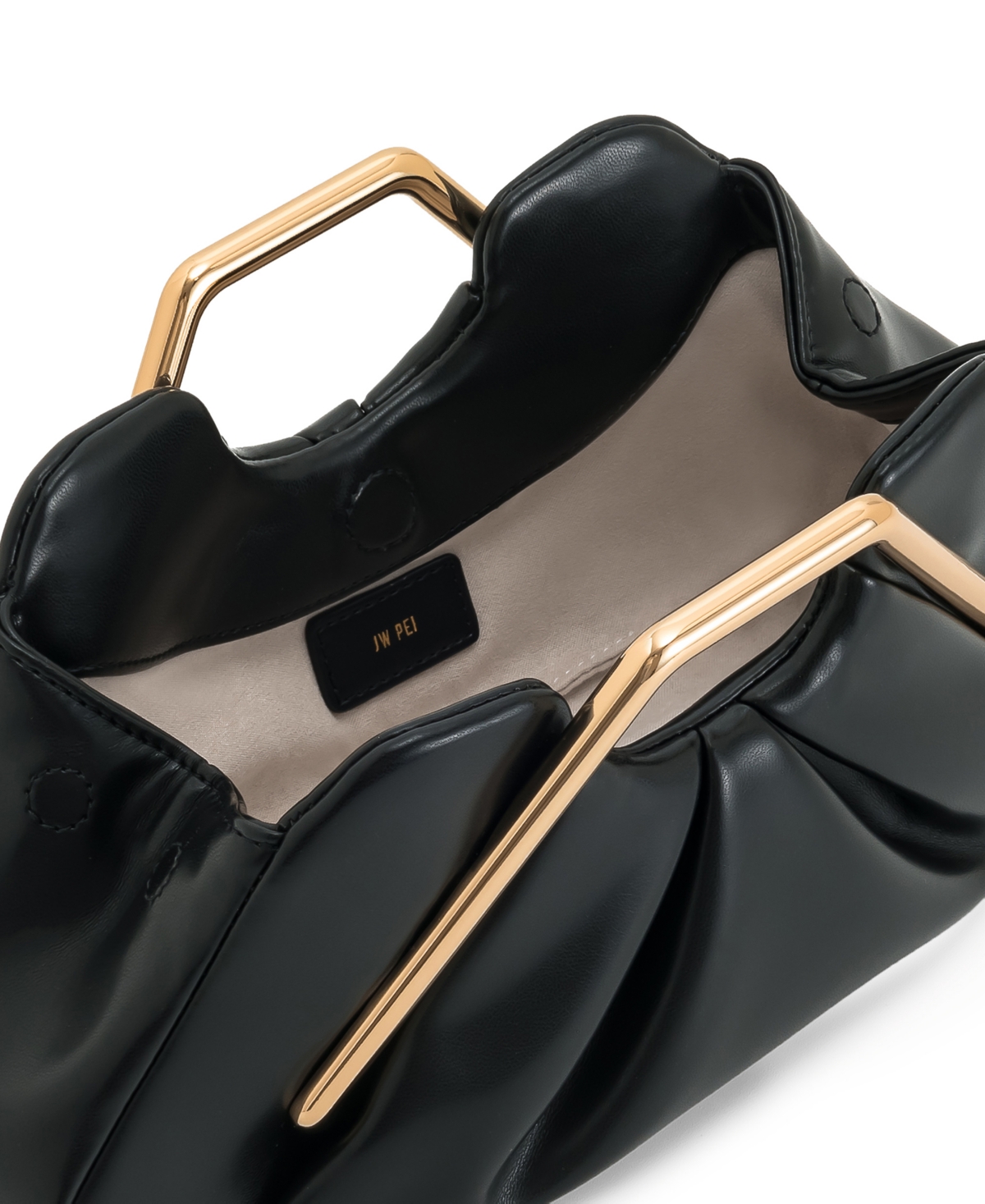 Jw Pei Lila Metal Frame Clutch In Black