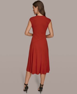 Women's V-Neck Midi Dress