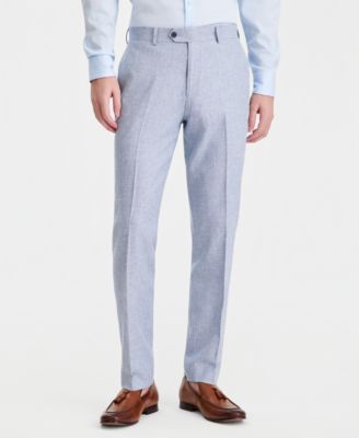 Men's Slim-Fit Linen-Blend Suit Separates Pants