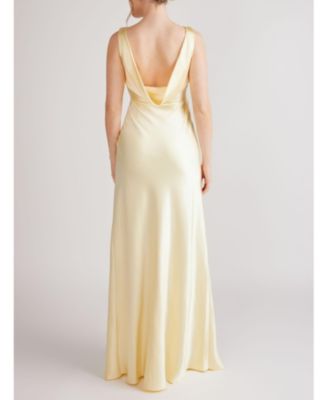 Women's Cowl Back Satin Bridesmaid Dress