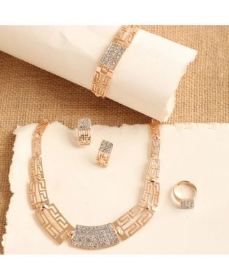 Gold-Plated Stones Jewellery Set