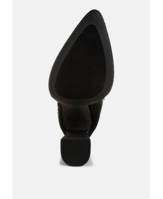 Womens Dalton Studs Embellished High Ankle Boots