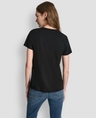 Women's Flocked Logo Crewneck T-Shirt