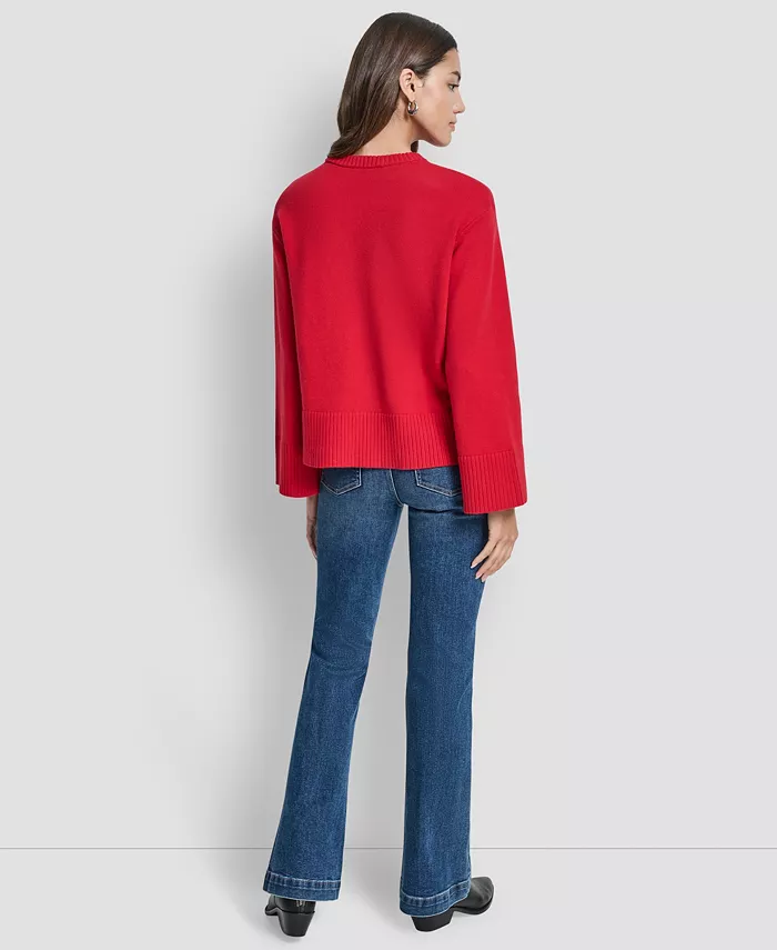 Women's High Low Hem Sweater - thumbnail 4