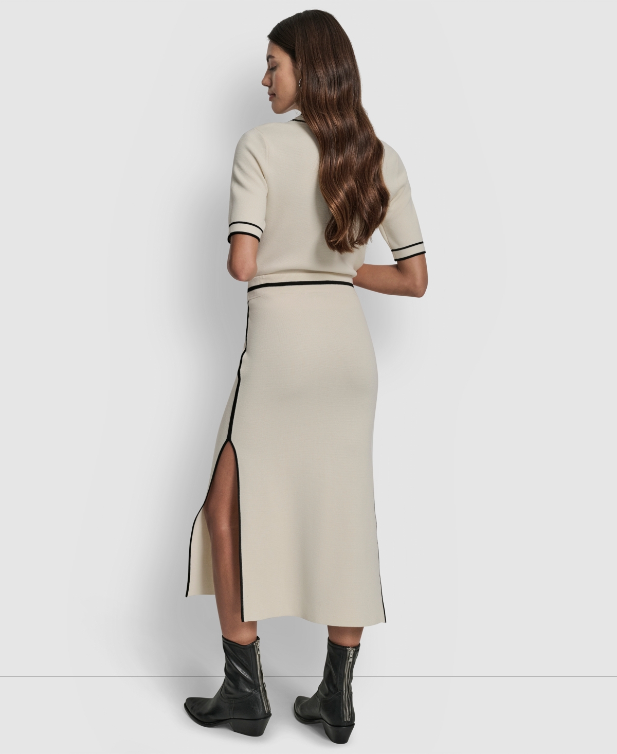 Dkny Jeans Women's Color Block Maxi Skirt In Neutral