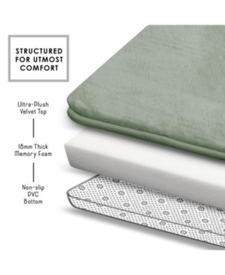 Non-Slip, Ultra Soft Plush, Memory Foam Bath Rug - Contour 24"x20"