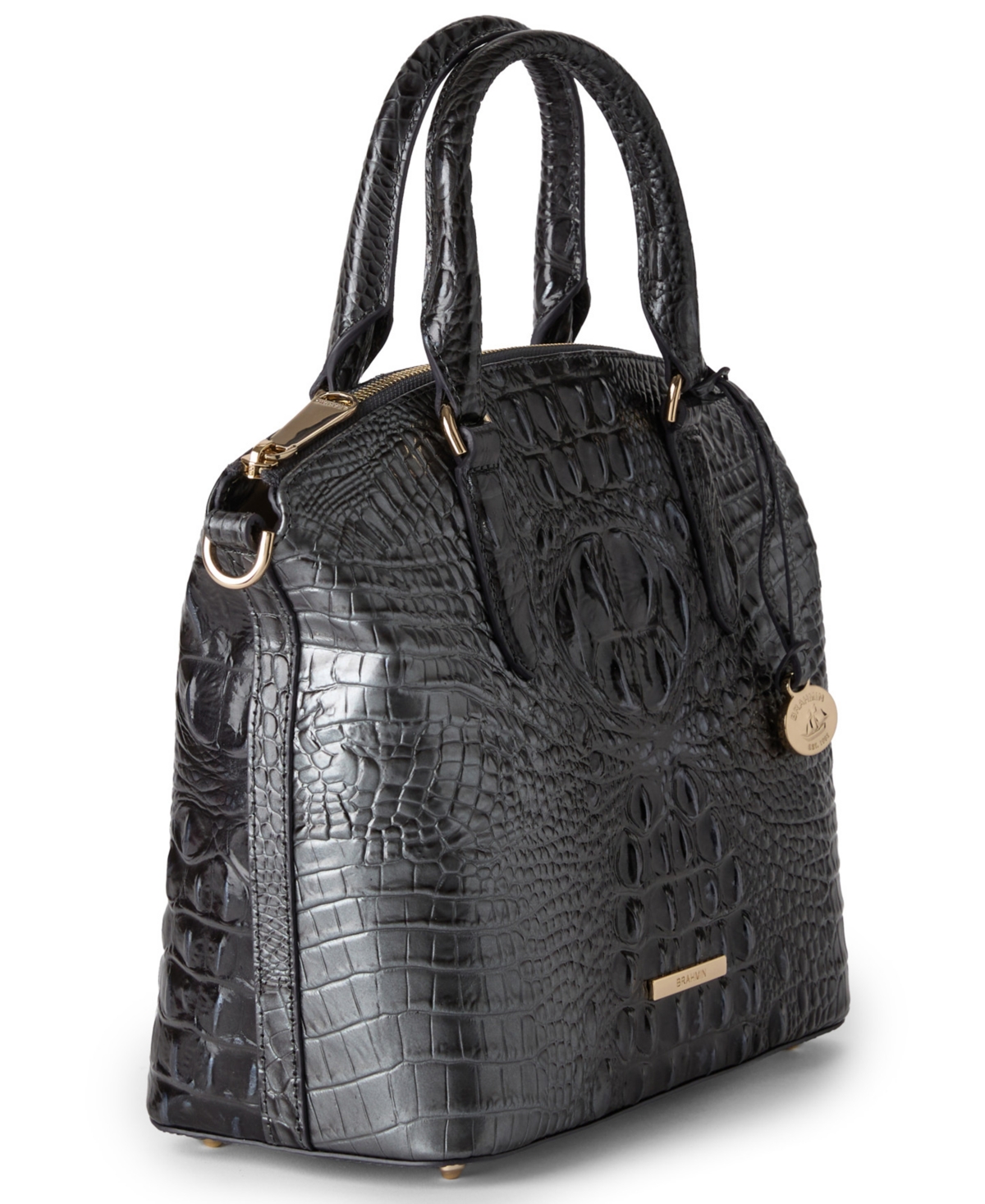 Brahmin Duxbury Croc Embossed Leather Satchel