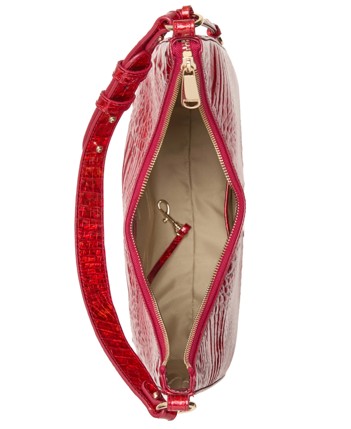 Brahmin Tabitha Leather Shoulder Bag In Red