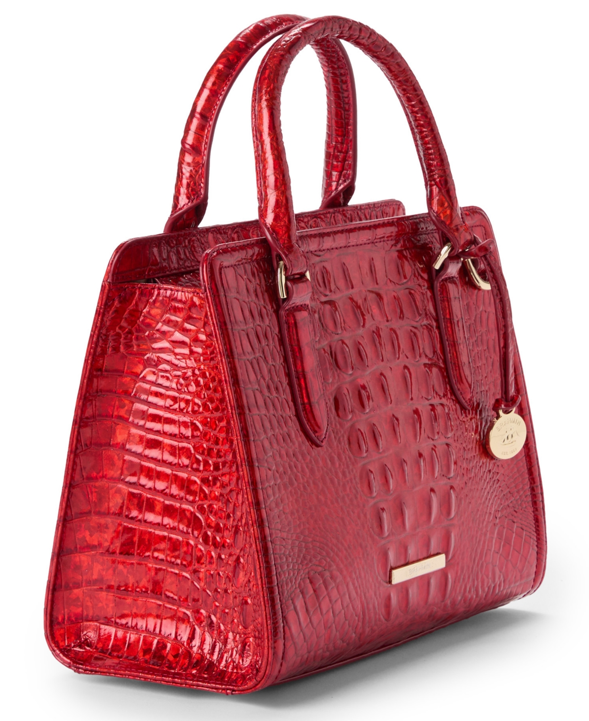 Brahmin Cami Melbourne Small Mellow Rose Leather Satchel Bag