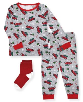 Baby and Toddler Boys Snug Fit Holiday 3-Piece Pajama Set