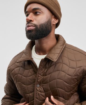 Men's Quilted Cozy Snap-Front Jacket, Macy's Exclusive