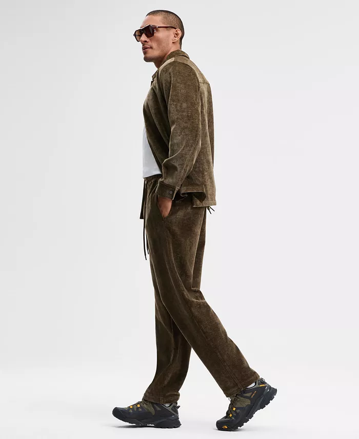 Men's Relaxed Soft Twill Tapered Drawstring Pants - thumbnail 4