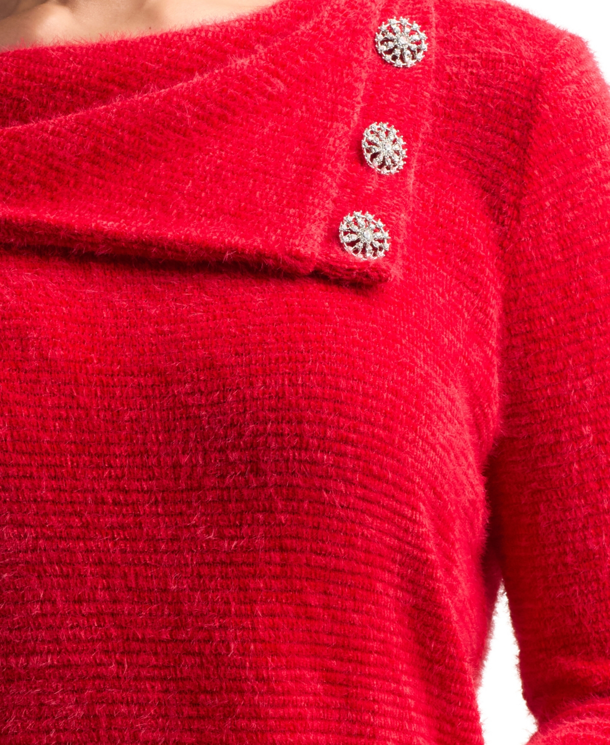 Bcx Women's Cowl Neck Mohair Top In Purple