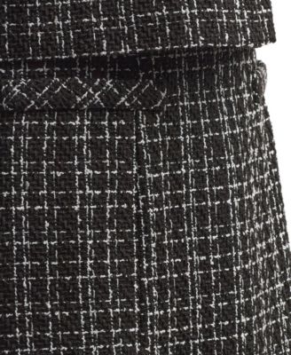 Women's Tweed Check Boucle A-Line Skirt