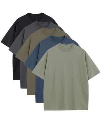 Blu Rock - Men's 5-Pack Oversized Crewneck T-Shirt