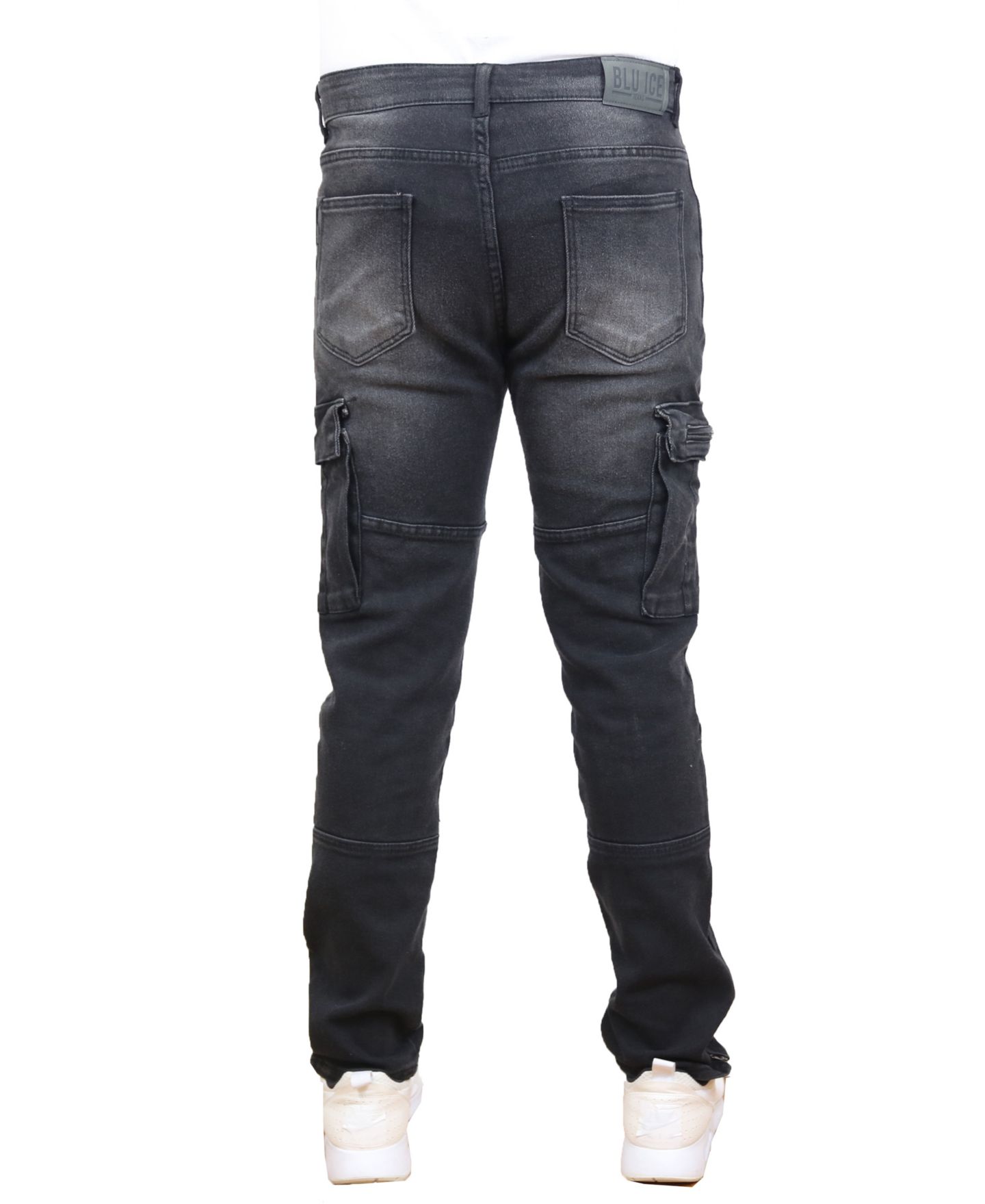 Мужские джинсы Blue Ice Stretch Cargo Pocket, цвет: Чёрный — фото 5