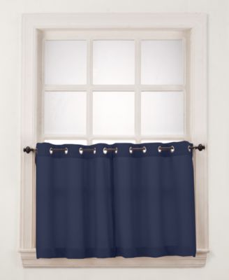 Montego Casual Textured Semi-Sheer Grommet Kitchen Curtain Tier Pair