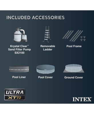 Ultra XTR 18' x 52" Above Ground Pool with Pump, Vacuum, & Maintenance Kit