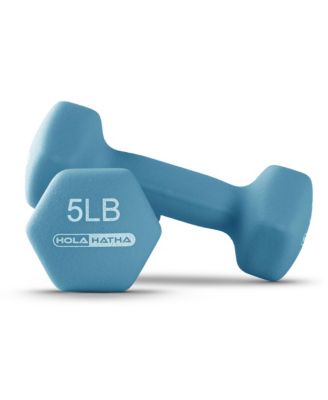 3, 5, 8, 10, 12 & 15 Pound Neoprene Dumbbell Weight Set w/Storage Rack